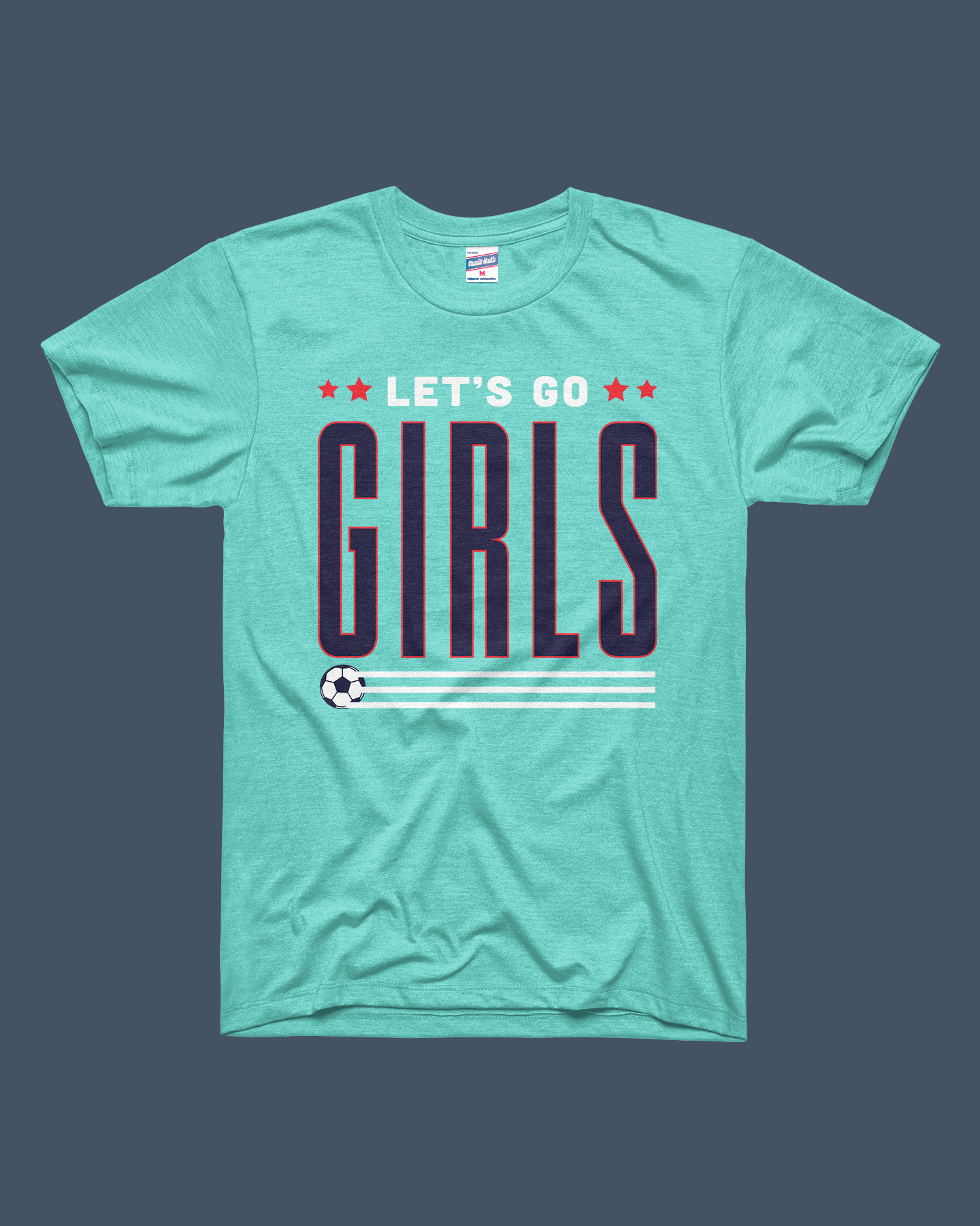 teal shirt